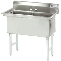 Advance Tabco FS-2-2424 Spec Line Fabricated Two Compartment Pot Sink - 53"