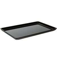 GET ML-179-BK Bake and Brew 11 3/4" x 7 7/8" Black Rectangular Platter   - 12/Case