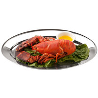 23 1/2 inch x 16 1/2 inch Oval Stainless Steel Platter