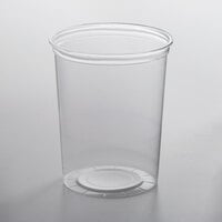 Choice 32 oz. Microwavable Clear Round Deli Container - 25/Pack