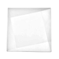 CAC QZT-212 Crystal 12 inch Bright White Square Porcelain Plate - 12/Case