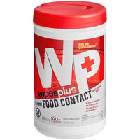 WipesPlus 7" x 9" 100 Count No-Rinse Food Contact Surface Sanitizing Wipes