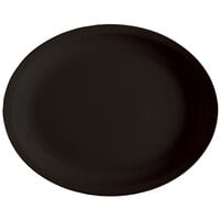 GET ML-181-BK Milano 15 inch x 12 inch Black Oval Platter - 3/Case