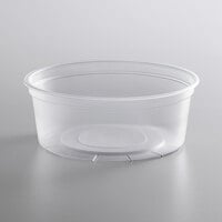 16 oz. Translucent Plastic Deli Container with Lid - milehighsoap