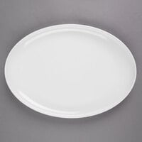 GET CS-6112-W Sicilano 13 1/4 inch x 9 1/2 inch White Oval Coupe Platter