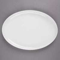 GET CS-6112-W Sicilano 13 1/4" x 9 1/2" White Oval Coupe Platter