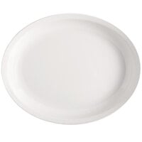 GET ML-181-W Milano 15 inch x 12 inch White Oval Platter - 3/Case