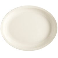GET ML-181-IV Milano 15 inch x 12 inch Ivory Oval Platter - 3/Case