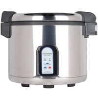 Town 57131 60 Cup (30 Cup Raw) Stainless Steel Electronic Rice Cooker / Warmer - 230V