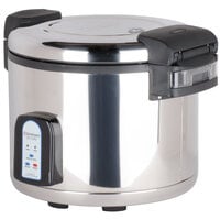 Town 57131 60 Cup (30 Cup Raw) Stainless Steel Electronic Rice Cooker / Warmer - 230V