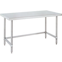 14 Gauge Metro WT306US 30 inch x 60 inch HD Super Open Base Stainless Steel Work Table