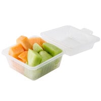 GET EC-08 4 3/4 inch x 4 3/4 inch x 3 1/4 inch Clear Customizable Reusable Eco-Takeouts Container - 24/Case
