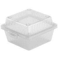 GET EC-08 4 3/4 inch x 4 3/4 inch x 3 1/4 inch Clear Customizable Reusable Eco-Takeouts Container - 24/Case