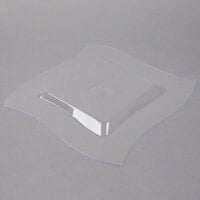 Fineline Wavetrends 110-CL 10 3/4 inch Clear Plastic Square Plate - 120/Case