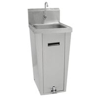 Advance Tabco 7-PS-18 Hands Free Hand Sink with Pedestal Base and 14 inch x 16 inch Bowl