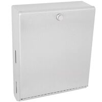 Bobrick B-2620 Stainless Steel Surface Mounted Paper Towel Dispenser - 400 C-Fold Towel Capacity