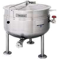 Cleveland KDL-40-SH Short Series 40 Gallon Stationary Full Steam Jacketed Direct Steam Kettle
