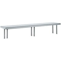 Advance Tabco OTS-15-132 15 inch x 132 inch Table Mounted Single Deck Stainless Steel Shelving Unit