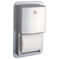 Bobrick B-4388 ConturaSeries Recessed Multi Roll Toilet Tissue Dispenser with Satin Finish