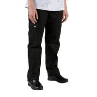 Chef Revival Women's Black Cargo Chef Pants - Medium