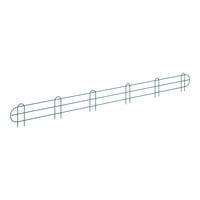 Regency 69 5/8" x 5 15/16" Green Epoxy Wire Shelf Ledge For 72" Wire Shelving