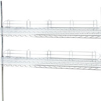 Regency 60 inch Chrome Wire Shelf Ledge for Wire Shelving - 60 inch x 4 inch