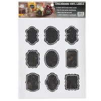 American Metalcraft CSM18 2 1/4 inch x 1 3/4 inch Ornate Vinyl Chalkboard Labels - 18/Pack