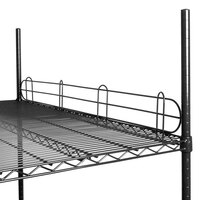 Regency 48 inch Black Epoxy Wire Shelf Ledge for Wire Shelving - 48 inch x 4 inch