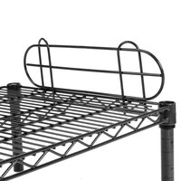Regency 18 inch Black Epoxy Wire Shelf Ledge for Wire Shelving - 18 inch x 4 inch