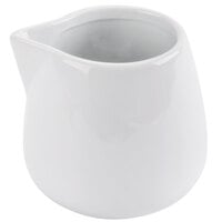 CAC PC-204 Bright White Porcelain 4 oz. Creamer - 36/Case