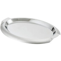 Vollrath 82060 Oval Stainless Steel Serving Tray with Handles - 14 3/4 inch x 10 7/8 inch