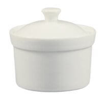 CAC CAS-B10 Super White 10 oz. Soup Bowl with Lid - 24/Case