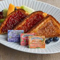 Smucker's Concord Grape Jelly, Strawberry Jam, & Orange Marmalade .5 oz. Portion Cups - 200/Case