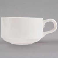 Homer Laughlin by Steelite International HL11400 13 oz. Ivory (American White) China Soup Mug with Handle - 36/Case