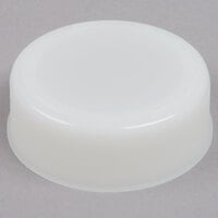Tablecraft 53FCAP Solid White End Cap for Inverted or Squeeze Bottles with a 53 mm Opening - 12/Pack