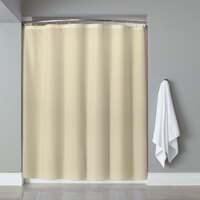 Hooked HBB40PLW0572 Beige Basic Polyester Shower Curtain with Buttonhole Header - 72 inch x 72 inch