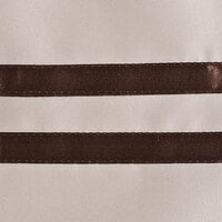 Hookless HBH40MYS0529SL77 Sand with Brown Stripe Escape Shower Curtain with Chrome Raised Flex-On Rings, It's A Snap! Polyester Liner with Magnets, and Poly-Voile Translucent Window - 71 inch x 77 inch