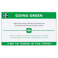 Excel 676 "Going Green" Hand Dryer Sign