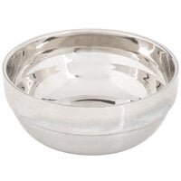 American Metalcraft DWS2 2.5 oz. Satin Finish Double Wall Stainless Steel  Angled Insulated Mini Serving Bowl