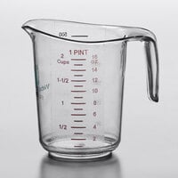 WebstaurantStore 1 Pint (2 Cups) Clear Polycarbonate Measuring Cup