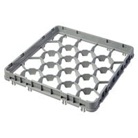 Cambro 20GE2151 20 Compartment Soft Gray Half Drop Full Size Glass Rack Extender - 19 5/8" x 19 5/8" x 2"