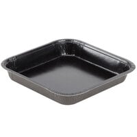 Solut 43345 8" x 8" Bake and Show Black Square Oven Safe Paperboard Brownie / Cake Pan - 250/Case