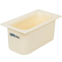 Carlisle CM1102C1402 Coldmaster CoolCheck 1/3 Size White Cold ABS Plastic Food Pan - 6" Deep