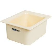 Carlisle CM1101C1402 Coldmaster CoolCheck 1/2 Size White Cold ABS Plastic Food Pan - 6 inch Deep