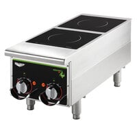 Vollrath 912HIMC Cayenne Dual Hob Heavy Duty Induction Hot Plate with Manual Controls 208/240V