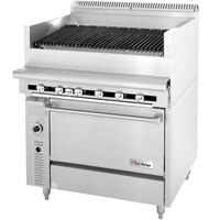 Garland / U.S. Range C836-36A Natural Gas 36 inch Radiant Charbroiler With Standard Oven - 148,000 BTU