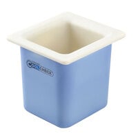 Carlisle CM1105C1402 Coldmaster CoolCheck 1/6 Size White High Capacity Cold ABS Plastic Food Pan - 6 inch Deep