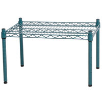 Regency 24 inch x 18 inch x 14 inch Green Epoxy Coated Wire Dunnage Rack - 600 lb. Capacity
