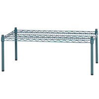 Regency 36" x 18" x 14" Green Epoxy Coated Wire Dunnage Rack - 600 lb. Capacity