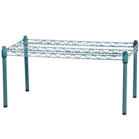 Regency 30 inch x 18 inch x 14 inch Green Epoxy Coated Wire Dunnage Rack - 600 lb. Capacity